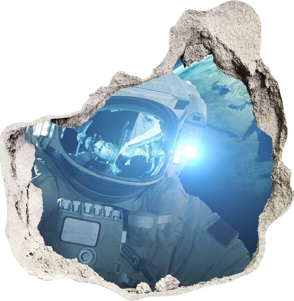 Nálepka 3D diera na stenu Kozmonaut nd-p-119486101