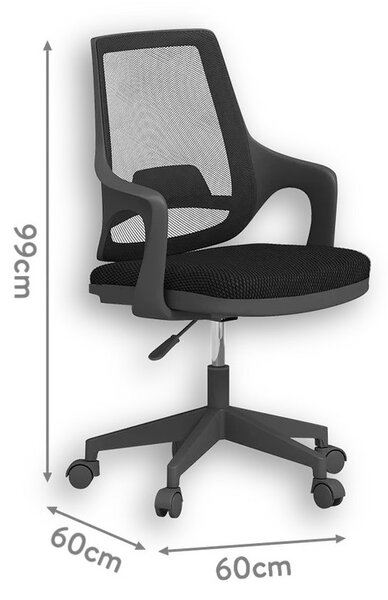 Cilek Študentská stolička na kolieskach Flex black