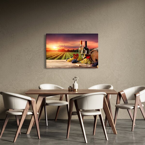 Obraz vinice s vínom (90x60 cm)