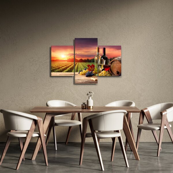 Obraz vinice s vínom (90x60 cm)