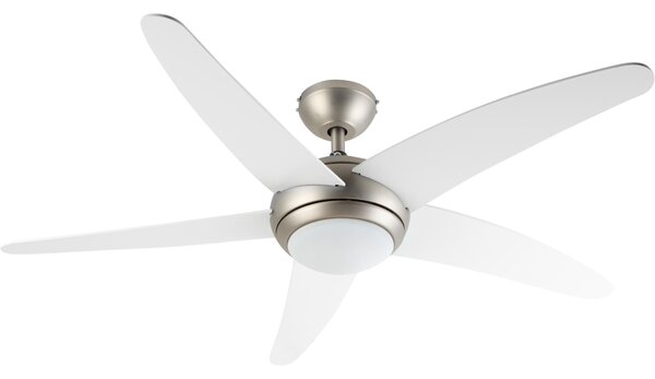 Klarstein Bolero, 2 v 1 stropný ventilátor, 134 cm, svetlo, 55 W, diaľkový ovládač, biely