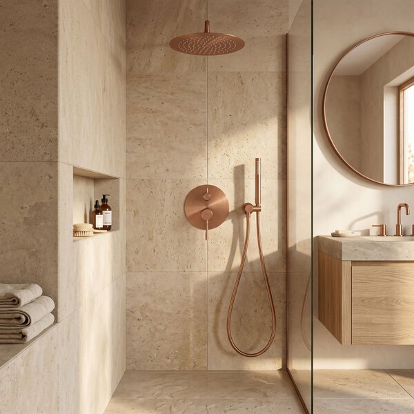 Podomietková sprchová súprava Rea Venti Brush Copper + BOX