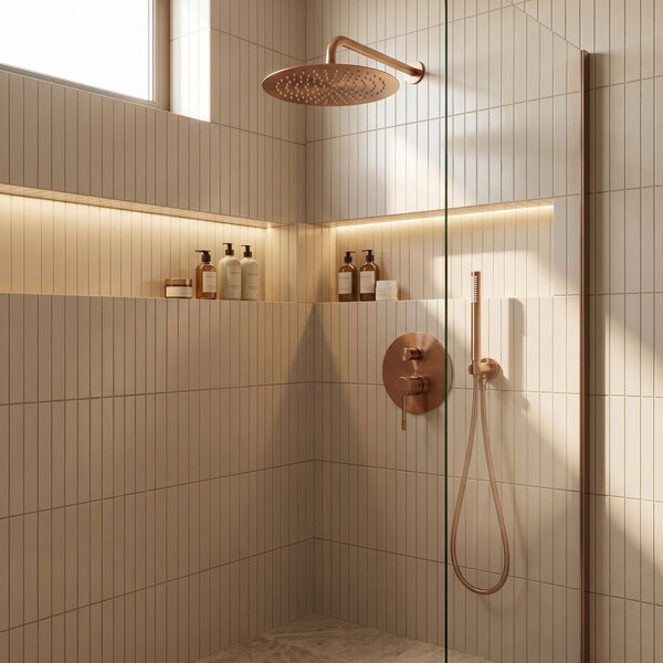 Podomietková sprchová súprava Rea Venti Brush Copper + BOX