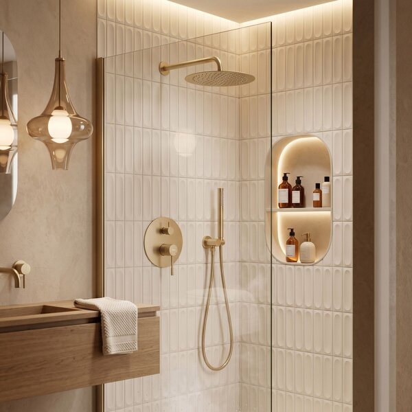 Podomietková sprchová súprava Rea Venti Brush Gold + BOX