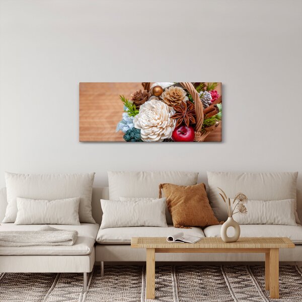 Obraz prúteného koša (120x50 cm)