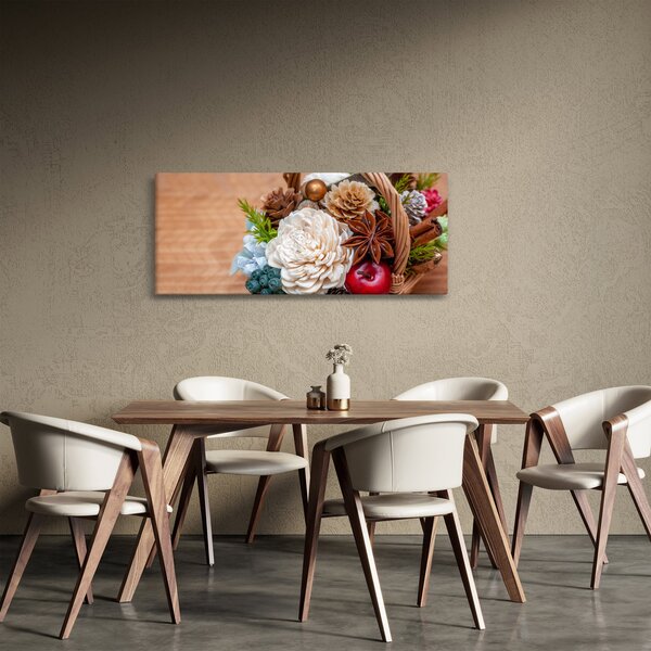 Obraz prúteného koša (120x50 cm)