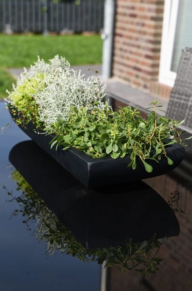 Kvetináč ZOEY, sklolaminát, šírka 64 cm, antracit