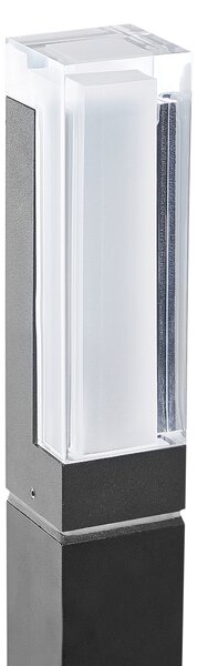 Vonkajšie stĺpikové LED svietidlo čierne hliníkové 60 cm vonkajšie osvetlenie chodníka moderná záhradná lampa