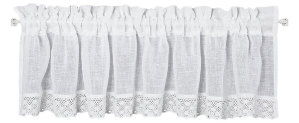 KRÁTKA ZÁCLONA NA PÁSKE FOX 30X150 CM BIELA