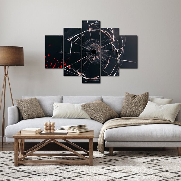 Abstraktný obraz - rozbité sklo (150x105 cm)