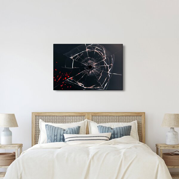 Abstraktný obraz - rozbité sklo (90x60 cm)