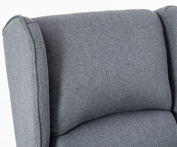 TV kreslo STILO PLUS s elektrickým polohovaním — látka, sivá, nosnosť 130 kg