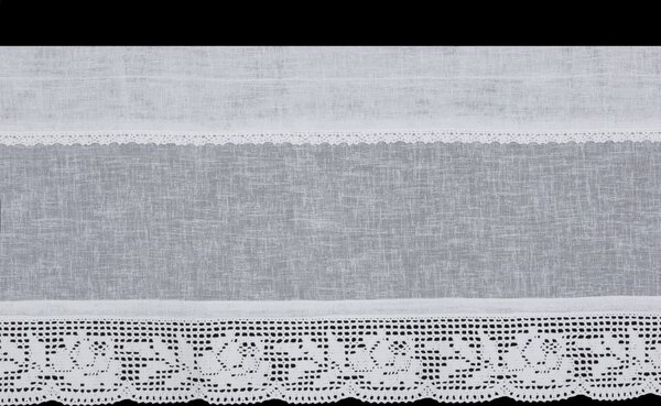 KRÁTKA ZÁCLONA NA PÁSKE LARI 150X30 CM BIELA