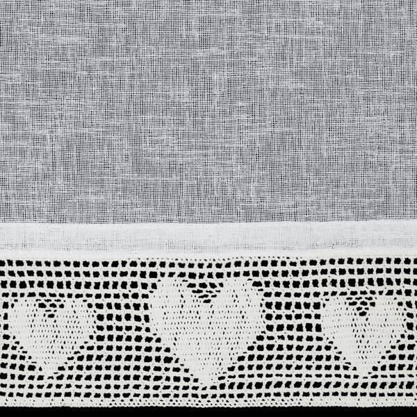 KRÁTKA ZÁCLONA NA PÁSKE GAJA 150X30 CM KRÉMOVÁ BT