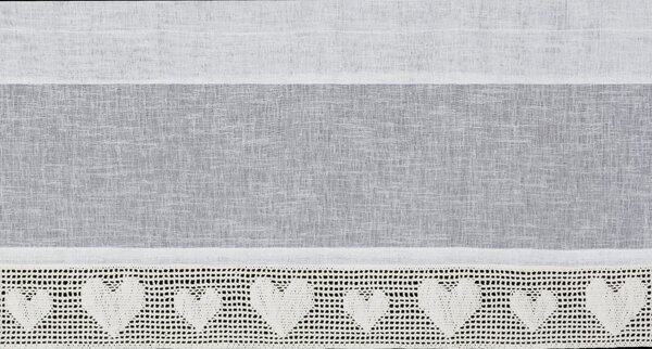 KRÁTKA ZÁCLONA NA PÁSKE GAJA 150X30 CM KRÉMOVÁ BT