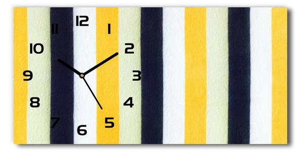 Vodorovné Moderné sklenené hodiny na stenu Pásky pozadia