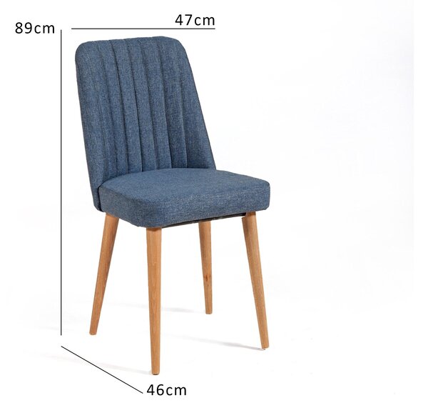 NovýNábytok.sk Jedálenská stolička Vlasta 1 (borovica atlantická + tmavomodrá). Akcia -19%. Vlastná spoľahlivá doprava až k Vám domov. 1093072
