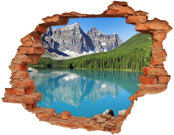 Fototapeta diera na stenu 3D Jazero v horách nd-c-61685210