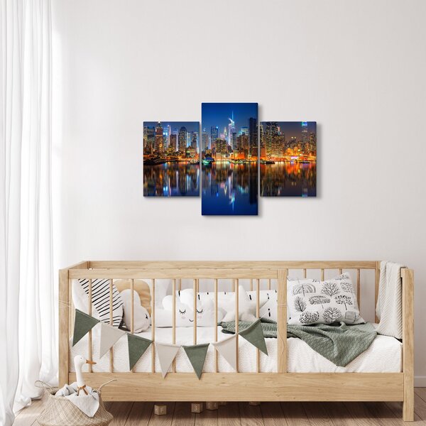 Obraz Manhattanu v noci (90x60 cm)