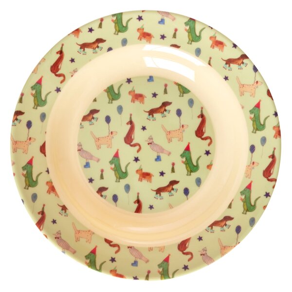 Melamínový hlboký tanier Party Animal Green 20 cm