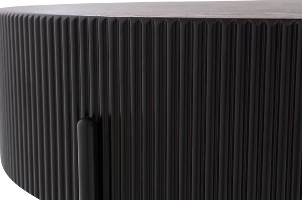 Kávový stolík Corbi 80 cm do obývačky - tmavý orech / čierny mat