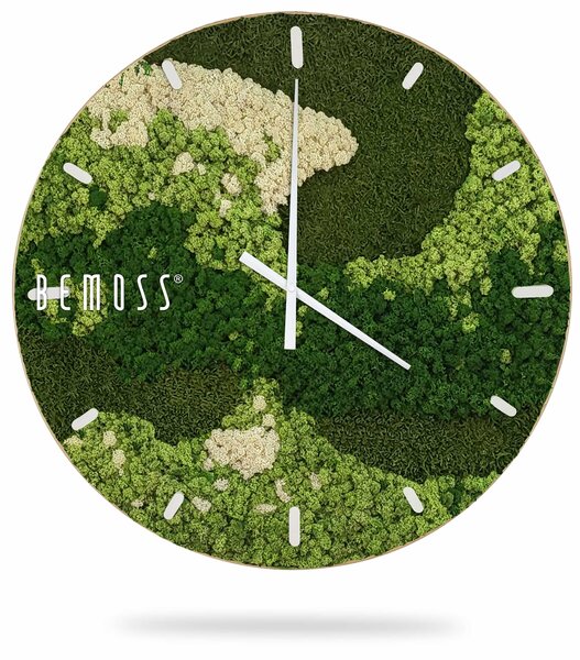 Machové hodiny BEMOSS® ORTHO FOREST s ciferníkom - Priemer 40 cm