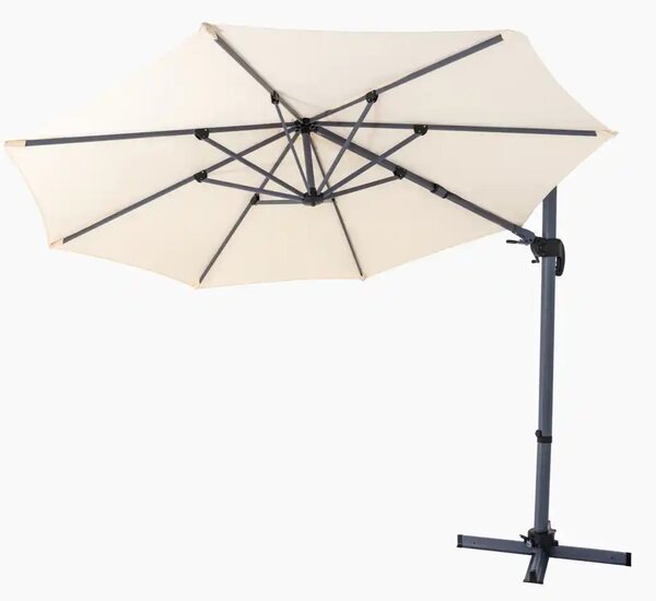 Furnigo Slnečník Lumin Ø300 cm - krémový