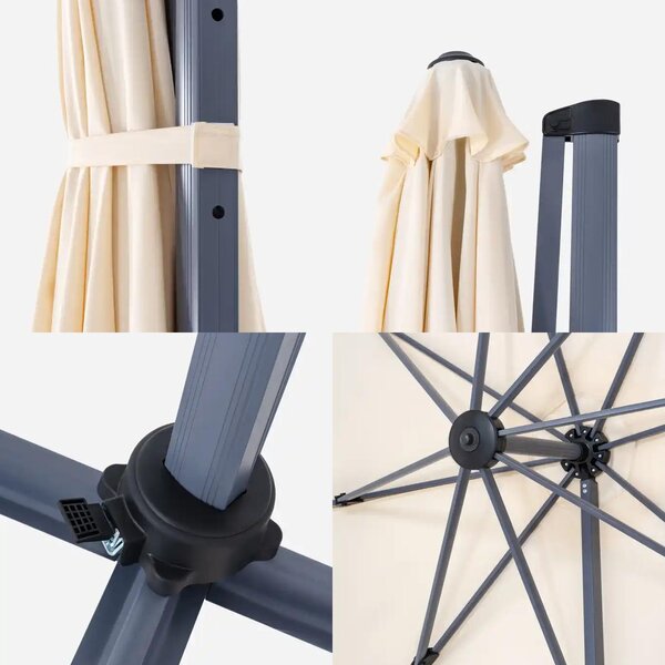 Furnigo Slnečník Lumin Ø300 cm - krémový