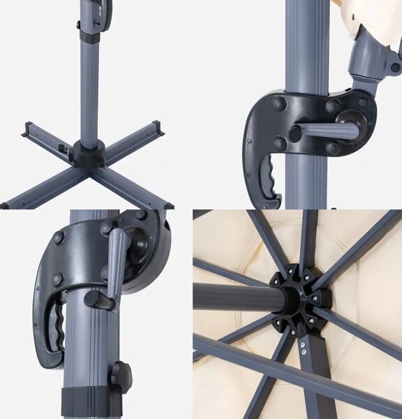 Furnigo Slnečník Lumin Ø300 cm - krémový