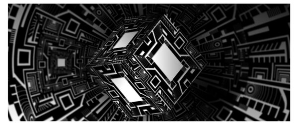 Obraz abstraktné kocky (120x50 cm)