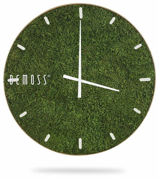 Machové hodiny FLATMOSS s ciferníkom - Priemer 40 cm