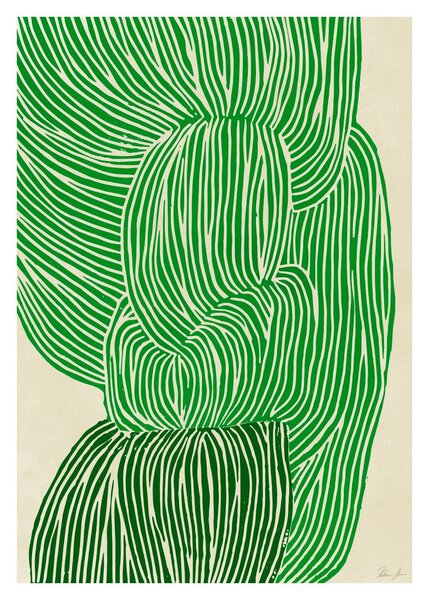 Autorský mini plagát Green Ocean by Rebecca Hein A5