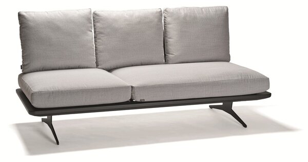 Stern Modulový díl 3-místný polohovací Enya 206x95x85 cm, Stern, rám hliník barva antracit mat, vč. zádových opěrek s lankem Stone (3ks), sedáky a polštáře (3ks) potah Ivory (100% akryl)