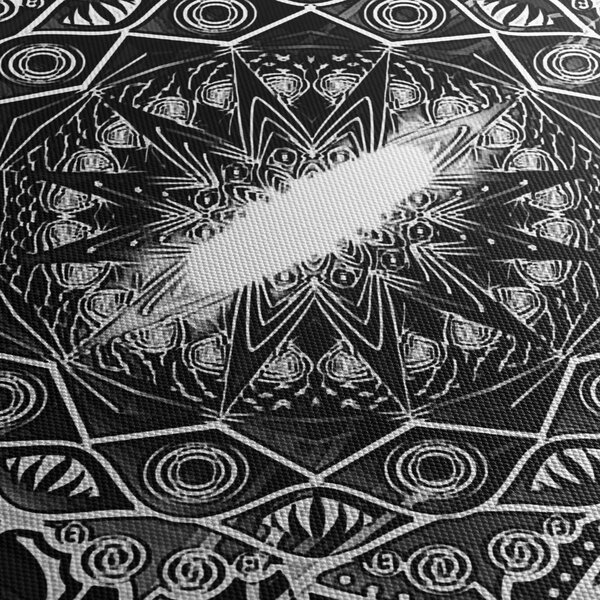 Obraz čiernobielych ornamentov (150x105 cm)