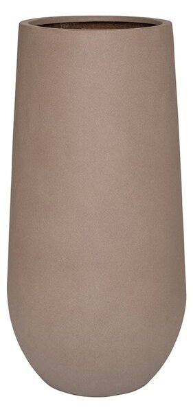 Pottery Pots Vonkajší kvetináč okrúhly Nax L, Taupe (farba béžová taupe), kolekcia Natural, kompozit Fiberstone, priemer 50 cm x v 100 cm, objem cca 158 l
