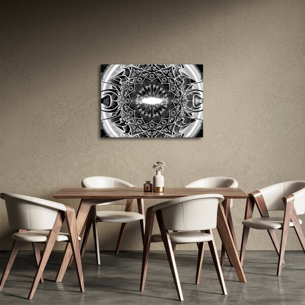 Obraz čiernobielych ornamentov (70x50 cm)