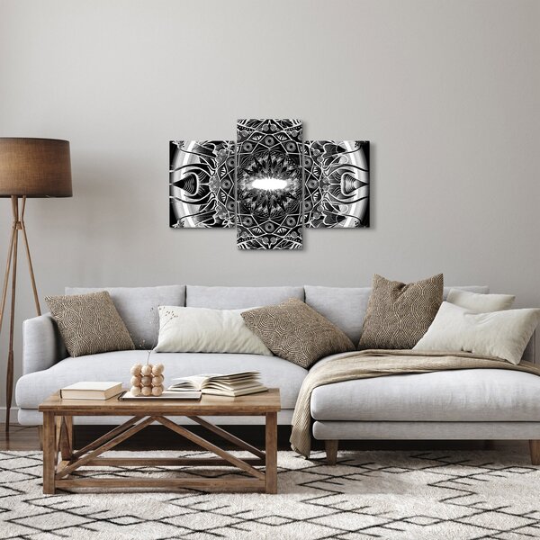 Obraz čiernobielych ornamentov (90x60 cm)