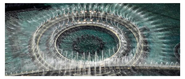 Obraz fontány (120x50 cm)