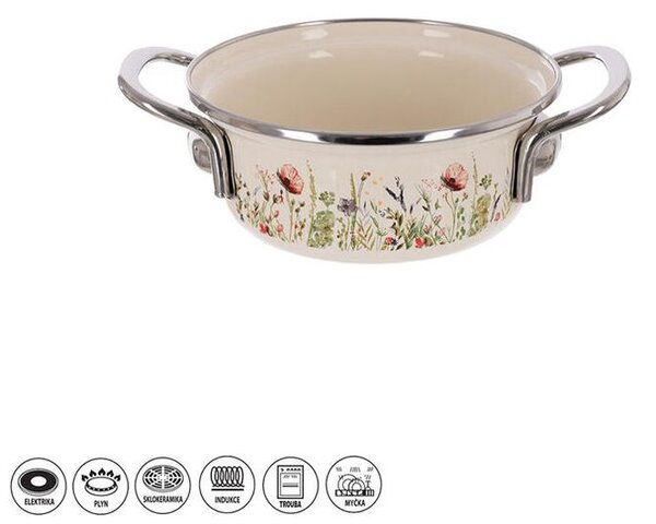 Smaltovaný kastról MAK 0,65 l