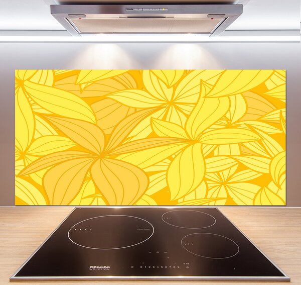 Panel do kuchyne Žlté kvety pozadia