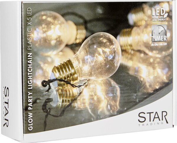 Svetelná LED reťaz Glow – 5 žiarovek