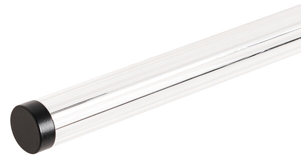 Závesné LED svietidlo čierne kovové lineárne moderný minimalistický štýl kuchyňa jedáleň