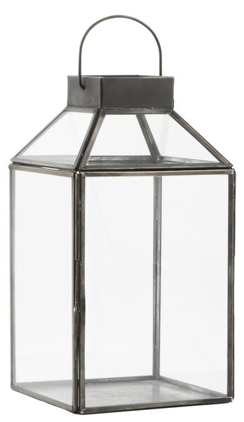 Sklenený lampáš Norr Black 25,5 cm