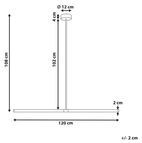 Závesné LED svietidlo čierne kovové lineárne moderný minimalistický štýl kuchyňa jedáleň