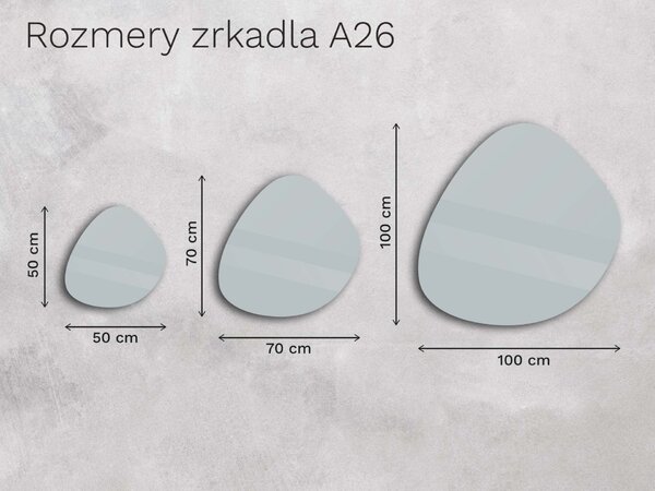 Organické LED zrkadlo do kúpeľne s osvetlením A26