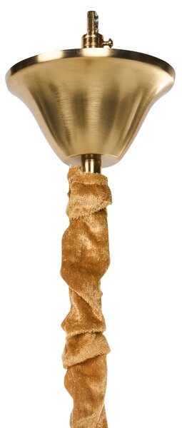 Luster mosadzný kov sklo ⌀ 48 cm závesná lampa sklenený glamour štýl obývačka spálňa