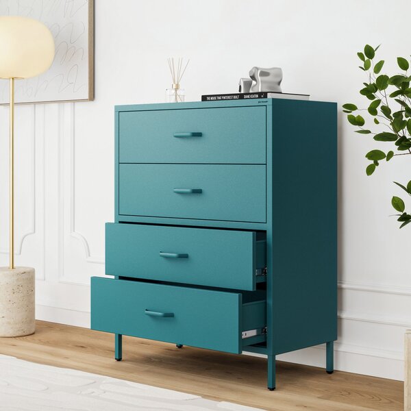 Komoda CARLA, 800 x 1015 x 400 mm, Modern: morská farba