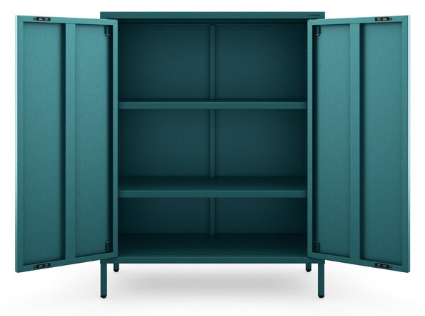 Skrinka do obývačky s policami VITO, 800 x 1015 x 400 mm, Modern: morská farba