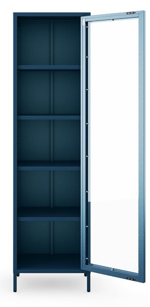 Vitrína LUIGI, 500 x 1800 x 350 mm, Modern: farba granátová