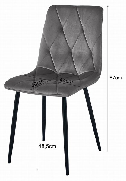 Jedálenský set: NP 120×80 cm dub craft/čierna + 4 ks stoličiek DORA tmavomodrá/čierne nohy